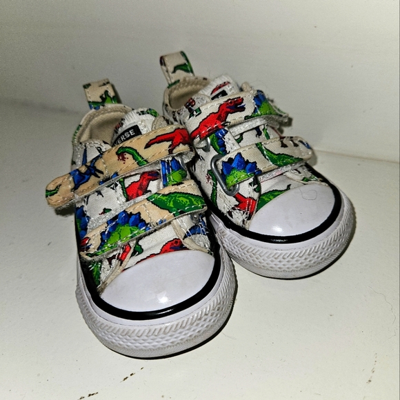 Converse Other - Converse Baby Toddler Size 2 Dinosaur Chucks